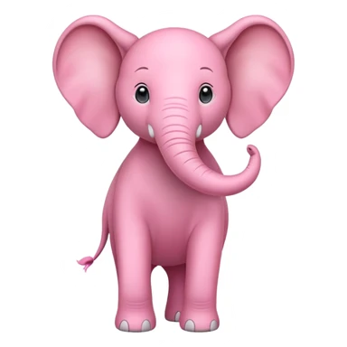 Pink elephant sticker