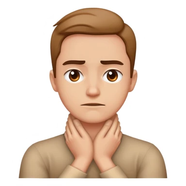 Cross hands on neck mad sticker