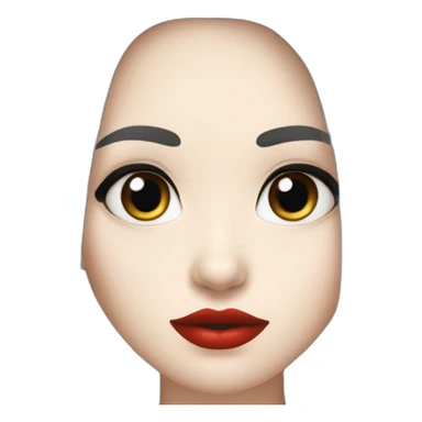 Beautiful young woman,Black hair,long hair,White skin,oval face,big eyes,Blackeyes,Redlips,Chinese sticker