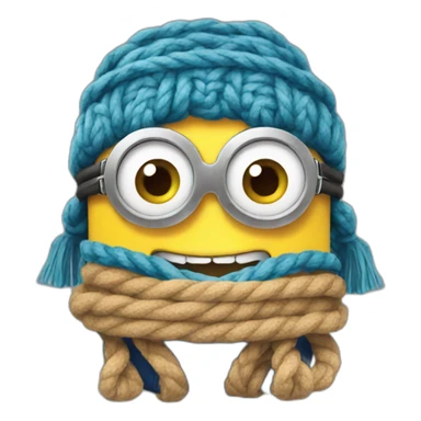 minion with rope scarf sticker