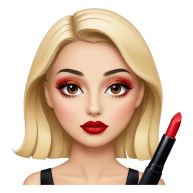 an emoji that’s inspired by Michelle Alves make-up from Dior fall-winter runway 2003 sticker
