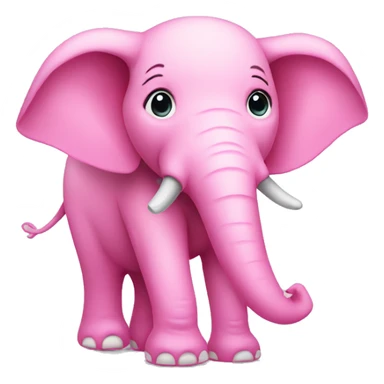 pink elephant  sticker