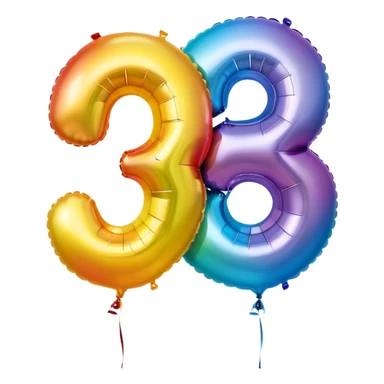 Balloons that say 34 sticker