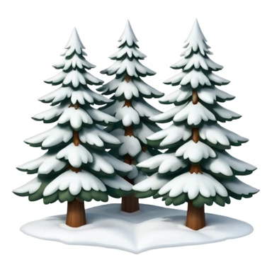 heart with winter pine trees sticker
