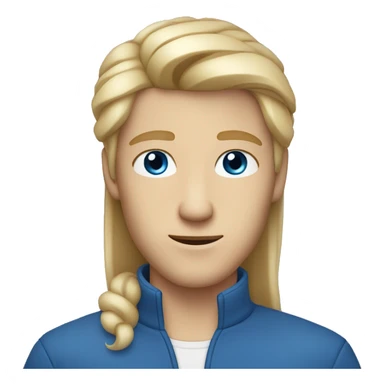 ash- blonde guy with straight heair, blue eyes and roundish face sticker