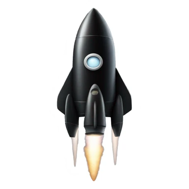 All Black rocket ship sticker