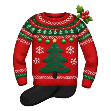 christmas sweater black stocking sticker