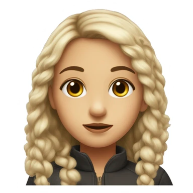 Girl brunnet, with hazel eyes withe skine  sticker