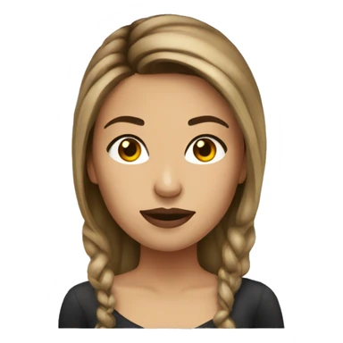 Baddie white Latina with brown hair sticker