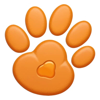 a very light pale pastel orange #FFDBBB pawprint sticker