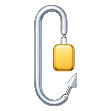 open safety pin with pointed end sticker