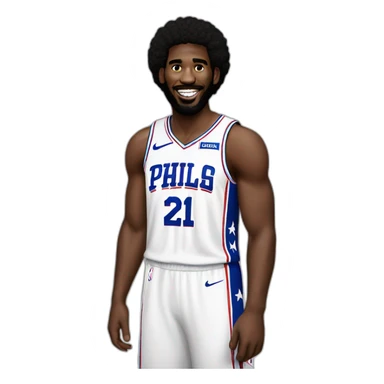 Joel embiid on the sixers sticker