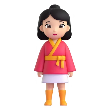 Asian girl sticker