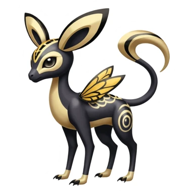  Egyptian Smooth Soft Glossy Tribal Exotic Colorful Tropical Meloetta-Venom-Heliolisk-Helioptile-Monster-Animal-Pokémon-Fakémon-fusion, full body, tribal markings  sticker