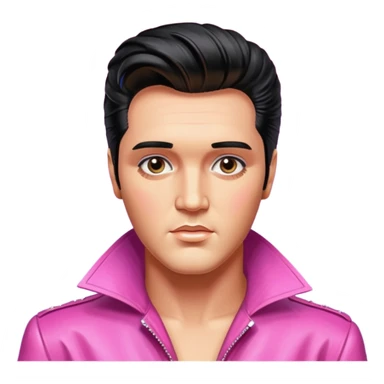 synthwave aesthetic brilliant divine lighting, oil paint  -  elvis presley sticker