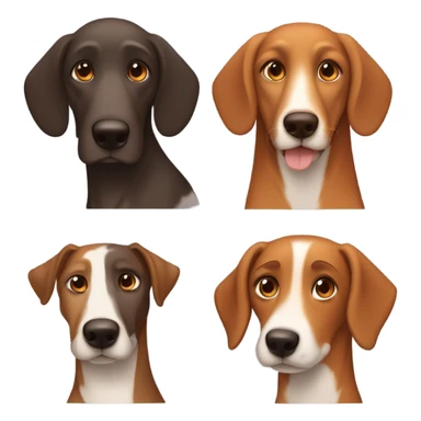A couple, the boy with brown hair and brown eyes, and the girl with brown eyes and brown and a little orange hair. With a dog of the Italian sighthound breed sticker
