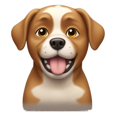 chubby brown dog sticker