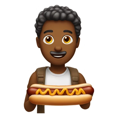 Dude eating five hotdogs  sticker