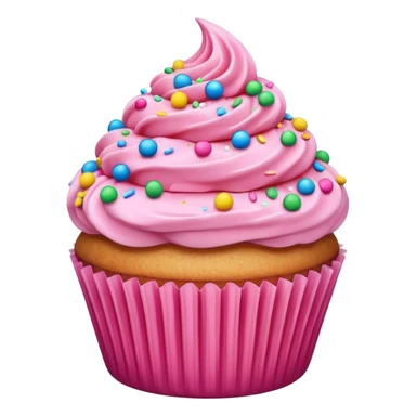 A cupcake with pink icing sticker