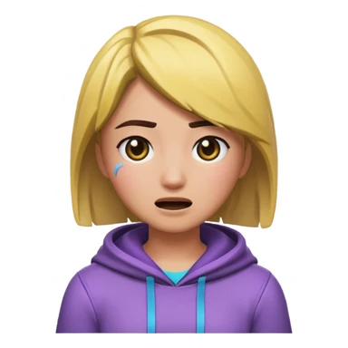 Faire un emoji à partir d'une image du skin fortnite Chani thème emote twitch fond transparent qui pleure. 
    sticker