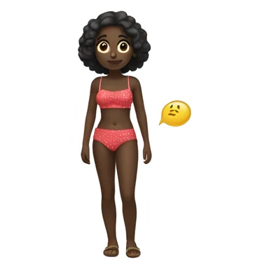 I want a small girl with dark hair on a beach with a text bubble saying I’m on holiday no matter what’s going on! sticker
