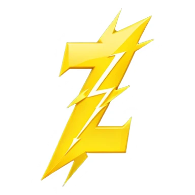 A lighting bolt with the letter z sticker