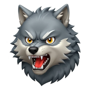 Wolf angry, full body sticker