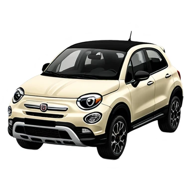 Beige Fiat 500x Cross with black roof sticker