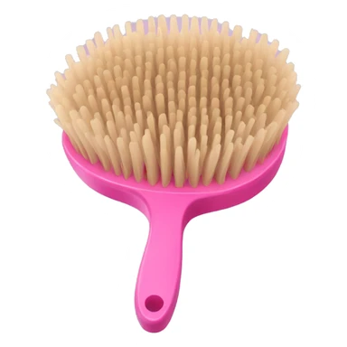 Pink and beige hair brush sticker