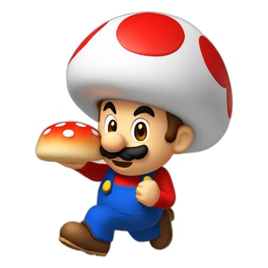 mario eating mushroom sticker