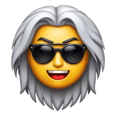 Cinematic Realistic Rock 'n' Roll Pop Culture Emoji, depicted with a dynamic portrayal of the rebellious spirit of rock music rendered with bold textures and vibrant, edgy lighting. sticker