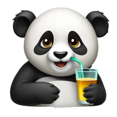 Panda drinking sticker