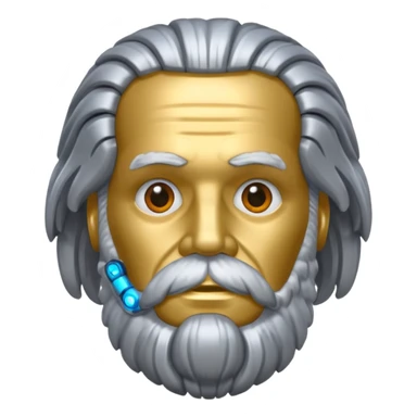 Karl marx robot with hair sticker