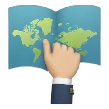 white hands holding a map sticker