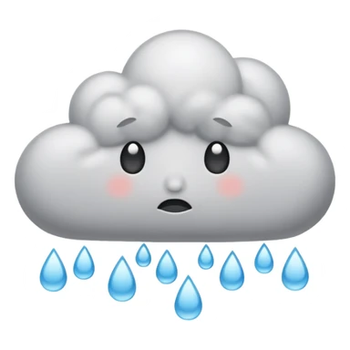 a sad cloud emoji sticker