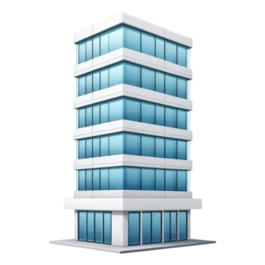 modern apartment building with sleek design sticker