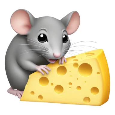 mouse eating cheese sticker