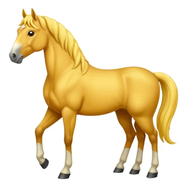 Yellow horse standing  sticker
