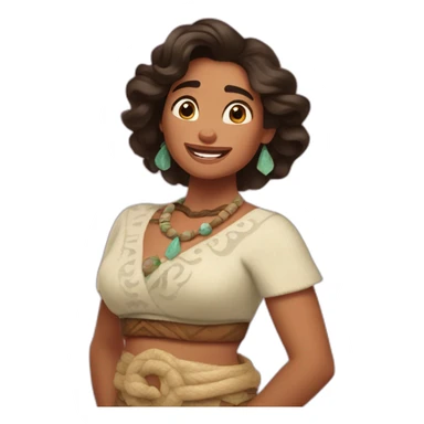 Grand mother Moana Disney happy hold gem sticker