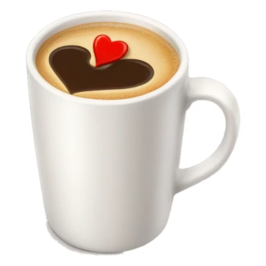 cup of coffee with a heart in the creamer sticker