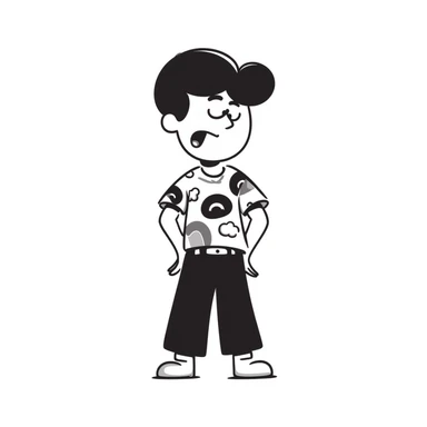 hand-drawn playful portrait of IShowSpeed sticker