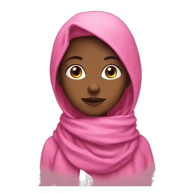 girl with pink scarf sticker