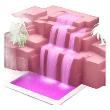 Pink pool with a waterfall  sticker