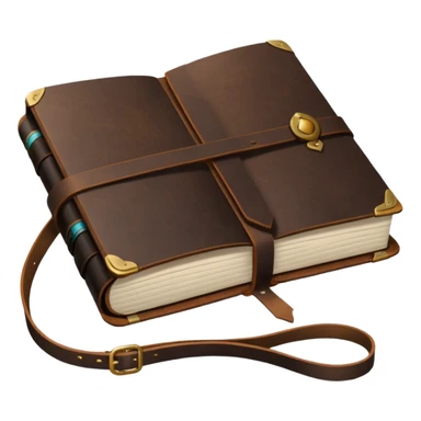 dark brown leather travelers journal sticker