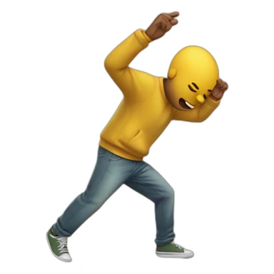 Humain qui fait un dab sticker