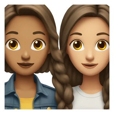 Two brunette besties sticker