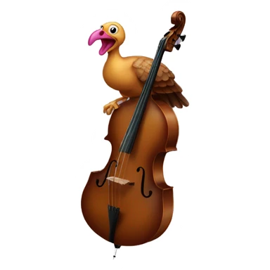 turkey playing the double bass sticker