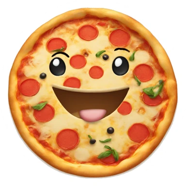 A smiling pizza sticker