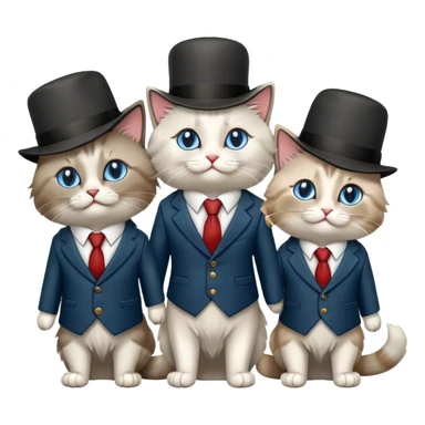 Ragdoll cat mafia gang sticker