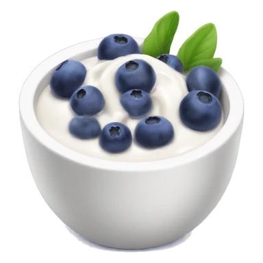 yoghurt bowl with blueberries sticker